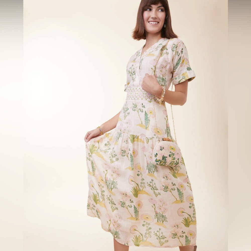 NWT GORGEOUS Spartina 449 Floral Midi Dress